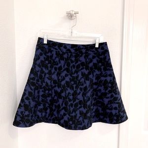 Express Floral Fit n Flare Mini Skirt